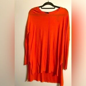 H&M long sleeved orange top, size S